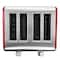 MegaChef Red 4 Slice Toaster in Stainless Steel